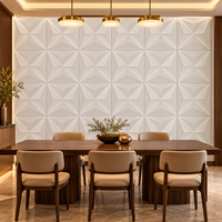 Panneau mural géométrique 3D en PVC WYRAX, texture étoile sculptée, insonorisant, décoration intérieure moderne pour hôtels et restaurants