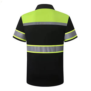 Camisetas Polo para Hombre con Cinta Reflectante y Cremallera, Camisetas Polo de Alta Visibilidad para Protección de Seguridad, en Venta en Línea a Bajo Precio - Product Image 2