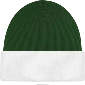 หมวกบีนนี่ไหมพรมถักมือแบบใหม่ปี 2025 ผลิตจากผ้าขนสัตว์/ฝ้าย ระบายอากาศได้ดี กันน้ำ ลายแจ็คการ์ด สำหรับผู้ใหญ่ทุกเพศ รับผลิตแบบ OEM ขายส่งและรับสั่งทำตามแบบ - Product Image 1