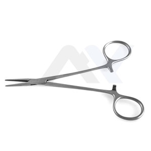 Pinces à moustiques Halstead 5 pouces à mâchoires droites dentelées, pinces hémostatiques, acier inoxydable de qualité supérieure, fabricant d'usine - Product Image 1