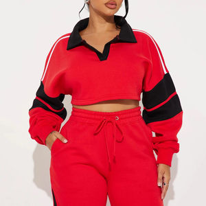 Survêtement en molleton léger pour femme, 100% coton respirant, fermeture éclair intégrale, taille plus, style streetwear ample, chaud pour l'hiver - Product Image 3