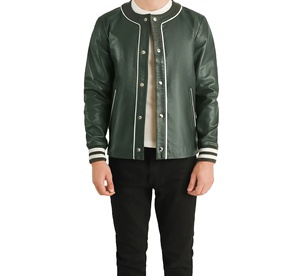 Luxury Men's Wool/Viscose <b>Camouflage</b> Stand Collar Bomber Jacket Retro Style Front Logo Zipper Closure for Chicago for Inspired - Product Image 1