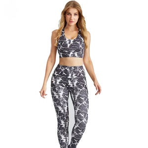 Marque privée Ensemble de vêtements de sport de yoga de compression pour femmes Motif solide Respirant Réversible Options de taille pour les entraînements d'été - Product Image 3