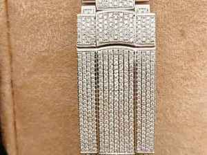 Montre de luxe à mouvement mécanique en acier inoxydable avec verre, entièrement sertie de moissanite, chiffres romains classiques, best-seller - Product Image 3