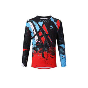 Camisetas de motocross personalizadas con estampado de sublimación para hombre, camiseta de moto de secado rápido transpirable personalizada para venta en línea - Product Image 1