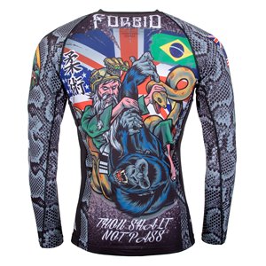 Grappling MMA Rash Guard Diseña tu propia camisa de compresión de sublimación Bjj Rashguard Impreso personalizado Hombres Tecnología OEM Long - Product Image 5