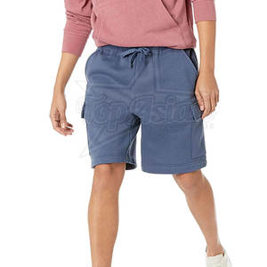 Pantalones cortos informales de lana de cintura media para hombre, ropa deportiva transpirable de patrón sólido con cierre elástico, cómodos y transpirables - Product Image 4