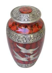 Urna de Aluminio con Estampado de Pájaro Rojo y Blanco, Caja Conmemorativa Clásica para Cenizas, Recuerdo Decorativo para Hombres - Product Image 3