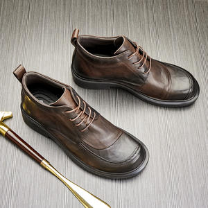 Chaussures décontractées légères avec semelle absorbant la transpiration et structure flexible, chaussures de tous les jours pour hommes, chaussures en cuir - Product Image 4