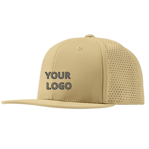 Sombrero de golf ligero personalizable de 6 paneles, visera plana, agujeros laterales, comodidad durante todo el día, sombrero de rendimiento para uso al aire libre, viajes callejeros - Product Image 6