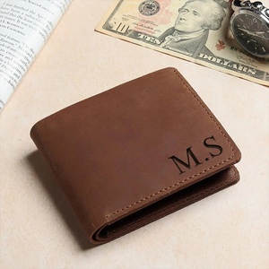 Cartera corta de cuero personalizada a mano para hombre, regalos personalizados de estilo Vintage con cierre plegable, las mejores carteras portátiles - Product Image 5