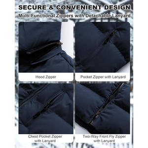 เสื้อแจ็คเก็ตพาร์กาผู้ชาย พร้อมบริการปักลายตามสั่ง บอดี้บุผ้าอุ่น ซับในนุ่ม โครงสร้างแข็งแรง และบริการผลิตแบบ OEM ODM - Product Image 3