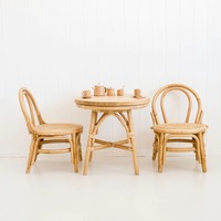 Table ronde en rotin Adorable et meubles pour enfants pour bébé et enfants, jouets de poupée