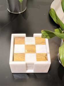 Posavasos Clásicos con Incrustaciones de Hueso de Última Generación de Crafts Galore, Hechos a Mano por Habilidosos Artesanos, Ahora Disponibles para la Venta - Product Image 4