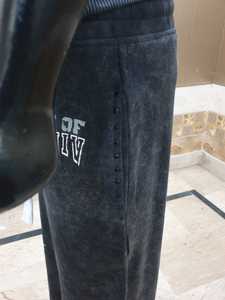 Débardeur pour femme en strass de haute qualité, meilleur style avec pantalon en molleton français, logo sur le devant, vente en gros - Product Image 3