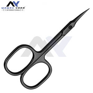 Tijeras para Cutículas con Punta Extra Fina, Cortacutículas para Manicura y Pedicura, Herramienta de Acero Inoxidable para el Cuidado de las Uñas, Diseño Negro para Hombres y Mujeres - Product Image 3