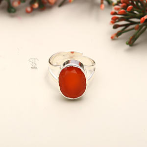 Fine Quality Bezel 925 Solid Sterling Silver <b>Custom</b> <b>Ring</b> Natural Carnellian <b>Ring</b> Indian Silver Jewelry Suppliers Carnellian <b>Ring</b> - Product Image 3