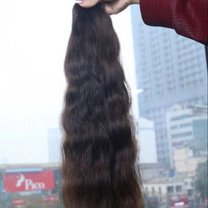 Extensions de cheveux en vrac les plus vendues 100% cheveux bruts Double noyés 100 grammes Couleurs foncées 30 pouces - Product Image 1