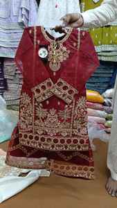 Kameez pakistanaise 3 pièces avec robe Gharara Vêtements pour enfants en dentelle pour adolescents avec tour de taille naturel - Product Image 4