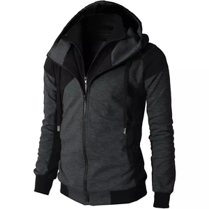 Fabricants de sweats à capuche à fermeture éclair de haute qualité pour hommes, 100% coton, sweats à capuche décontractés pour jeunes hommes, vêtements de rue pour hommes avec logo personnalisé - Product Image 3