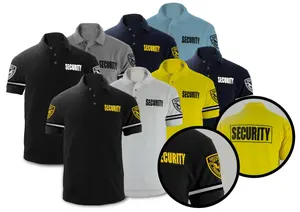 CAMISETA POLO DE SEGURIDAD DE ALGODÓN PERSONALIZABLE, UNIFORME DE GUARDIA DE SEGURIDAD A TARIFA DE FÁBRICA AL POR MAYOR SERVICIO OEM DISPONIBLE - Product Image 4