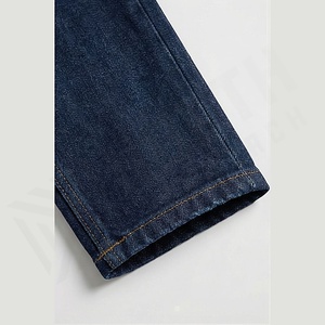 Jeans droits pour homme en denim de coton de haute qualité, non lavé, brut, à lisière, couleur personnalisée, collection hiver-automne - Product Image 6