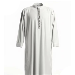 Túnicas de Manga Larga con Cuello Alto, Ligeras, Transpirables, Antiarrugas, de Poliéster, Ropa Casual y Modesta para Musulmanes - Product Image 1