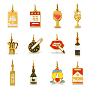 Dijes Personalizados de Lujo en Acero Inoxidable 316L con Baño de Oro de 14k/18k para Joyería, Collares, Pulseras y Fabricación de Joyería al por Mayor - Product Image 5