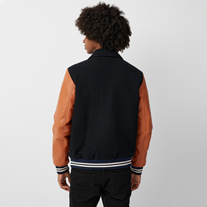 High Quality Custom Logo Embroidery Design Sleeve Baseball Letterman Varsity Jacket Men <b>Factory</b> Wholesale OEM New Fabric - Product Image 5
