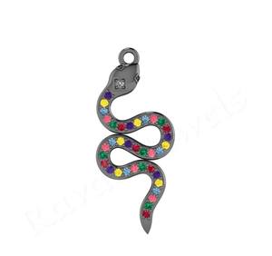 Colgante de Serpiente Plateada de 33x15mm de Buena Calidad, Joyería de Circonio con Forma de Animal para Mujer, Colgantes Modernos, Calidad de Exportación - Product Image 5