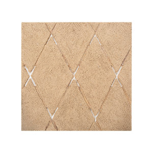 Tapis en jute et chanvre tufté à la main Nomadic Threads, style classique, ivoire, rectangulaire, coton biologique pour usage domestique, abstrait pour adolescents - PTJT-17 - Product Image 1