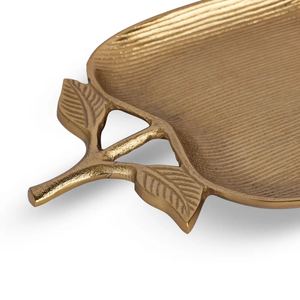 Bandeja Ovalada de Metal con Textura Dorada de Lujo, Plato Decorativo de Latón Martillado para Decoración de Mesa de Centro en el Hogar, Hotel, Bodas y Fiestas - Product Image 5