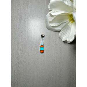 Harold Smith Religious Style Multi-Stone Sterling Silver <b>Pendant</b> Rhodium Plated Bezel Setting Star Pattern <b>Opal</b> Inlay Charm - Product Image 1