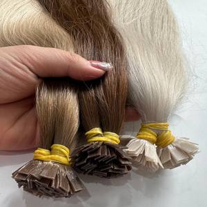 Meilleure vente Extensions de kératine à pointe plate cuticule alignée Cheveux humains naturels bruts Couleurs slaves russes slaves - Product Image 4