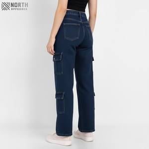 Premium Quality Pakistan Manufacturer <b>Women</b> Distressed <b>Jeans</b> Pant Quick Dry Lightweight Eco Friendly Breathable Flared <b>Jeans</b> - Product Image 2