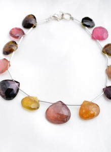 ลูกปัดพลอยทัวร์มาลีนทรงลูกแพร์เจียระไนหลายเหลี่ยม พลอยธรรมชาติ สำหรับทำเครื่องประดับชั้นดี - Product Image 4