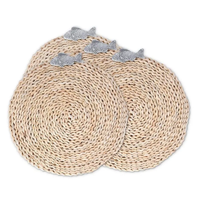 New Look Rattan Tea Coaster Gift Box Homemade Rattan Mats & Pad Home & Kitchen Decoration Rattan Tea Cup Platter <b>Placemats</b> <b>Set</b> - Product Image 3