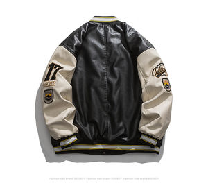 Nouvelle veste personnalisée grande taille pour hommes nouvelle veste de couleur unie belle veste universitaire d'automne - Product Image 3