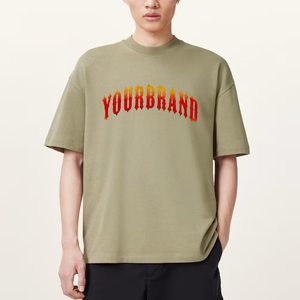 Camiseta personalizada 2025 100% de algodón para hombre, tela de punto de secado rápido transpirable negra sólida con logotipo impreso en 3D - Product Image 1