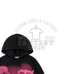 Sudadera con Capucha para Hombre de Talla Grande FANTASY WEAR OEM, Estilo Country, Hombros Caídos, Manga Larga, Color Sólido, Casual, Oversize - Product Image 4