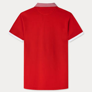 2024 personnalisé rouge et noir couleur impression Logo t-shirts uniforme 100% coton grande taille blanc plaine sport Golf hommes polos - Product Image 6
