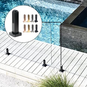 Sgb thiết kế hiện đại phong cách sẵn sàng trong kho nhôm kính kẹp hồ bơi Spigot đầy màu sắc trong nhà/ngoài trời với hàng rào kính chia kim loại - Product Image 3