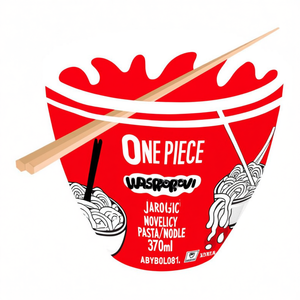 ONE PIECE White Red 22.5cm Ceramic Ramen Bowl (370ml) Chopsticks Japandi Design Style Novelty Pasta/<b>Noodle</b> Bowl <b>Boxed</b> ABYBOL081 - Product Image 3