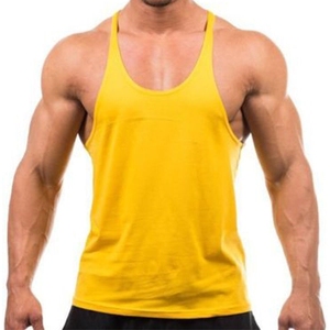 Débardeur de qualité supérieur100 % coton Débardeur Stringer personnalisé de musculation pour hommes - Product Image 4