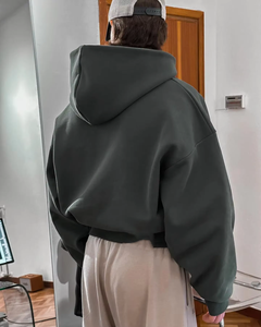 Vente en gros – Sweat à capuche zippé pour homme, coupe classique, avec logo personnalisé, poches élégantes, imperméable, tricoté 100 % coton, décontracté et uni – Collection Hiver - Product Image 2