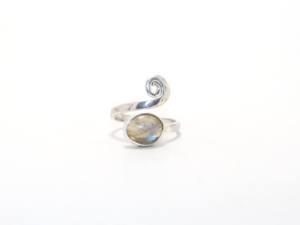 Multi <b>Fire</b> Labradorite Gemstone Rings Beautiful 925 Sterling Silver Jewelry Handmade Spiral Design Labradorite Rings for Women - Product Image 3