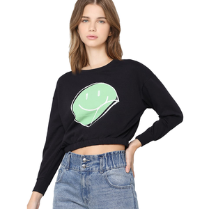 เสื้อสเวตเตอร์แขนยาวของผู้หญิงมีฮู้ดคอกลมทรงโอเวอร์ไซส์ผ้าถักสำหรับฤดูหนาว - Product Image 1