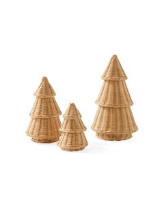 Handwoven Rattan <b>Christmas</b> <b>Tree</b> Decoration Natural Wicker Xmas <b>Tree</b> <b>Table</b> Decor Eco Friendly Holiday Home Decor - Product Image 1