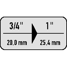 GEDORE 3221 Accesorio de Ampliación, Entrada de 3/4'', Salida de 1'', Longitud de 60 mm, Herramienta de Taller - Product Image 4