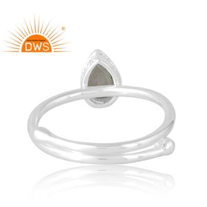 Best Selling 925 Sterling Silver Natural Chocolate <b>Moonstone</b> Gemstone Ring Custom Jewelry For Women Gift For Her - Product Image 2